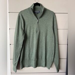 Brooks Brothers 1/4 zip supine cotton pullover ladies large